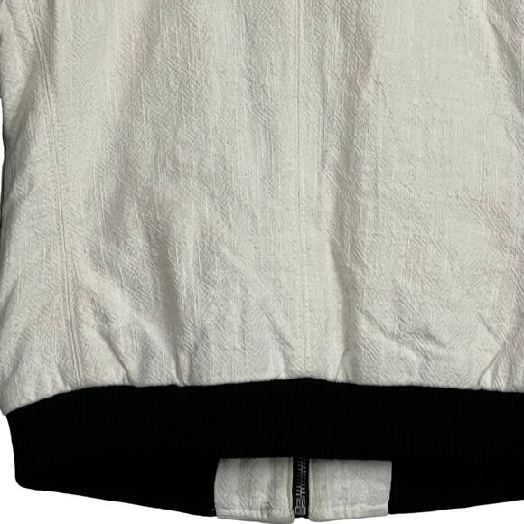 Women's Lucky brand Colorblock Cotton W/Leather Bomber Jacket Size Small - Picture 12 of 16